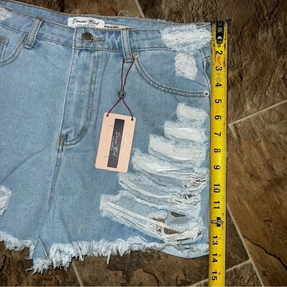NWT Denim Blvd Highly Distressed Jean Shorts - Picture 6 of 12